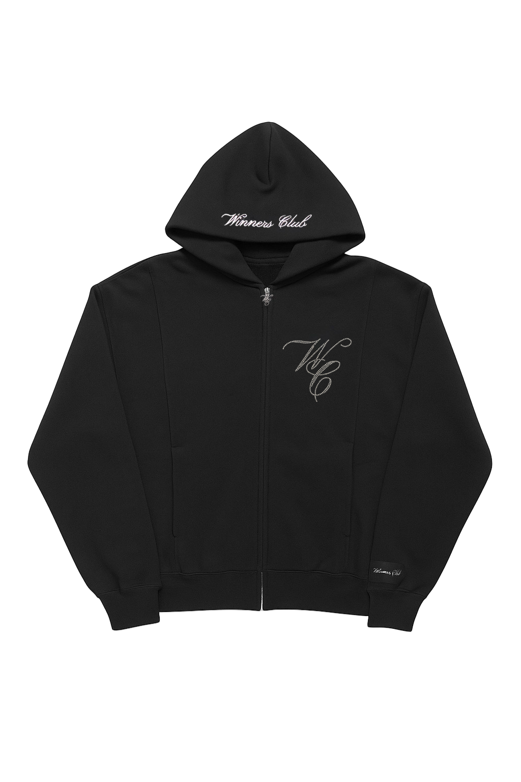 WC Rhinestone Zip-Up Hoodie