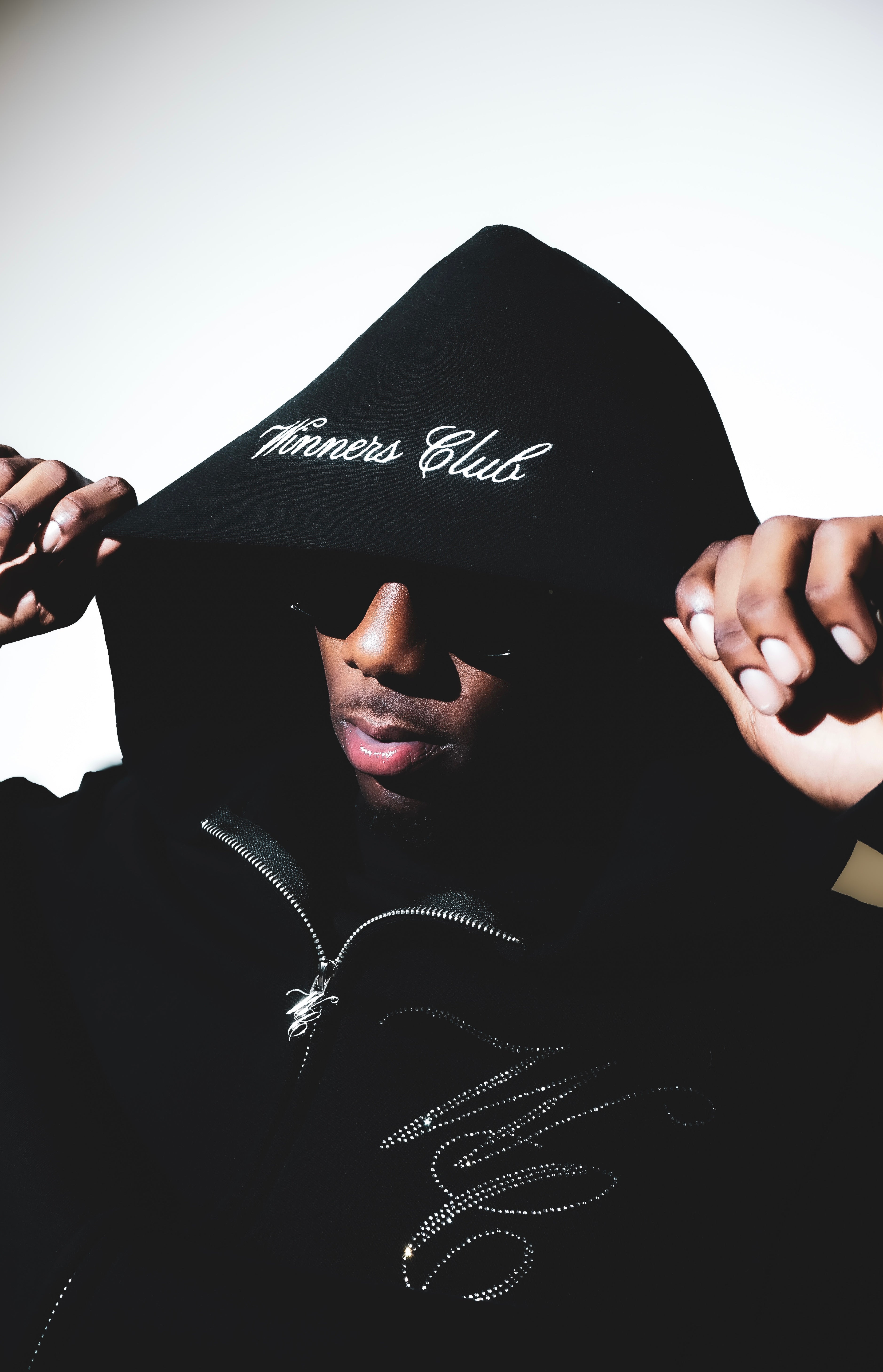 WC Rhinestone Zip-Up Hoodie