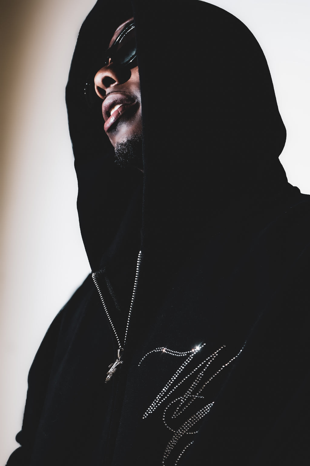 WC Rhinestone Zip-Up Hoodie